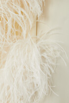 Ubud Feather-Trimmed Extravaganza Dress